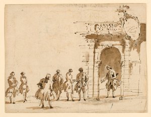 Croquis pour une réception au Palazzo Surian - Francesco Guardi