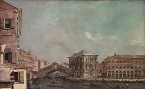 Le Grand Canal au-dessus du Rialto, vers 1760 - Francesco Guardi