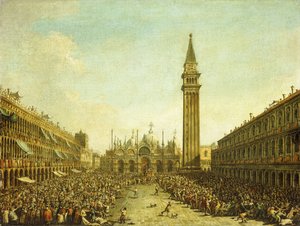 La Piazza San Marco, le jour du couronnement du Doge - Francesco Guardi