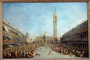 Le doge de Venise Alvise IV porté par les gondoliers après son élection