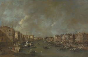 Vue du Grand Canal depuis le Ponte di Rialto - Francesco Guardi