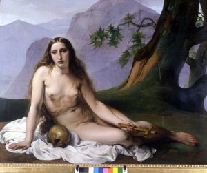 Francesco Hayez (1791 - 1882). Madeleine pénitente (Vanité). 1833. Milan, Galerie d