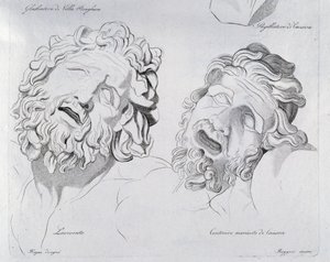 Têtes de Laocoon et Centaure mourant par Canova - Francesco Hayez