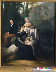 Portrait de la famille Borri Stampa - Francesco Hayez