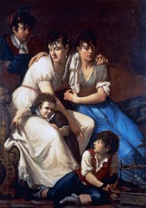 Portrait de la famille du peintre - Francesco Hayez