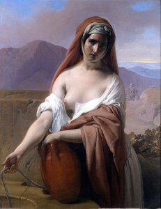 Rebecca au puits. Peinture de Francesco Hayez. Accademia di Brera. Milan