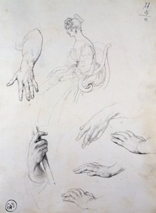 Étude pour le portrait de Cristina Trivulzio Belgiojoso - Francesco Hayez