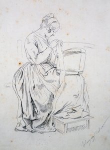Étude pour le portrait de sa femme - Francesco Hayez