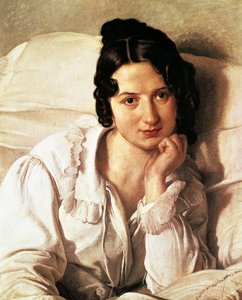 La femme malade, portrait de Carolina Zucchi - Francesco Hayez