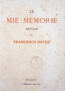 Page de titre de Mes souvenirs - Francesco Hayez