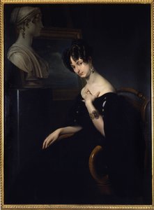 Portrait de la marquise Cristina Trivulzio, princesse de Belgiojoso (1808-1871), patriote italienne et femme de lettres, peinture de Francesco Hayez. Florence, Italie