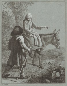 Garçon et fille avec un âne