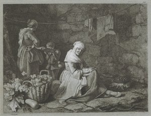 Intérieur de ferme - Francesco Londonio