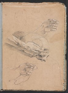 Carnet de croquis de Vérone : Étude de mains et crâne (page 21) - Francesco Lorenzi