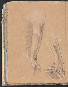 Carnet de croquis de Vérone: Bras et mains avec draperie page 78 - Francesco Lorenzi