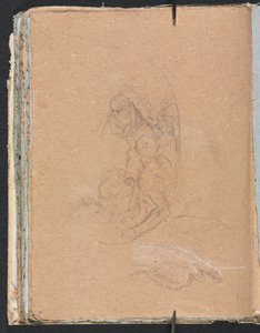 Carnet de croquis de Vérone : Figures dans un médaillon avec étude d