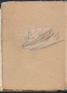 Carnet de croquis de Vérone : Tête et épaule avec draperie, page 14, 1760 - Francesco Lorenzi