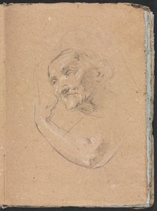 Carnet de croquis de Vérone : Tête de femme avec bras gauche (page 13)