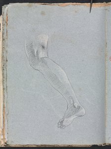 Carnet de croquis de Vérone : Jambe gauche page 28, 1760 - Francesco Lorenzi