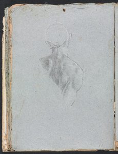 Carnet de croquis de Vérone : Nu masculin tête et épaules de dos (page 62) - Francesco Lorenzi