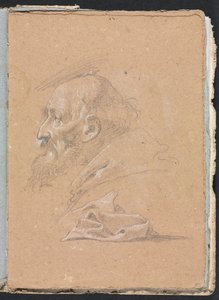 Carnet de croquis de Vérone : Moine de profil avec draperie (page 87)