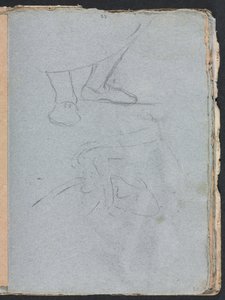 Carnet de croquis de Vérone : Étude de pieds page 53, 1760 - Francesco Lorenzi