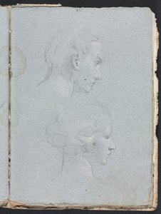 Carnet de croquis de Vérone : Deux têtes (page 85)