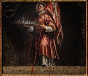 Saint Vincent avec un modèle de la ville de Vicence