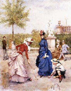 Une partie de croquet - Francesco Miralles Galaup