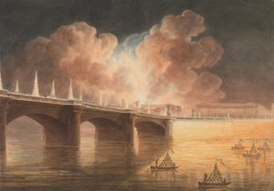 Fête pour la Paix Générale donnée à Paris le 18 Brumaire. Pont et Place de la Concorde, 1801-2 - Francesco Piranesi