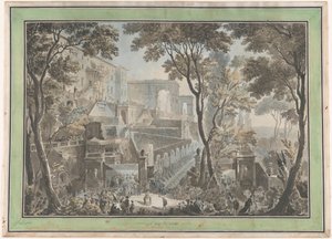 Palais de la Villa d’Este à Tivoli, vu de la Fontana dell’Ovato
