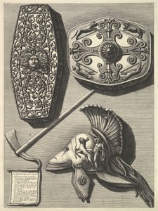 Parti en grande restaurati de Trofei de Ottaviano Augusto Détail restauré des Tro..., vers 1753 - Francesco Piranesi