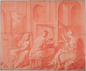 Alcytoe und ihre Schwestern - Francesco Primaticcio