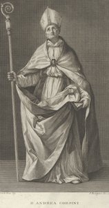 Saint André Corsini vêtu en évêque de Fiesole, tenant une crosse et regardant, vers 1780-1841 - Francesco Rosaspina