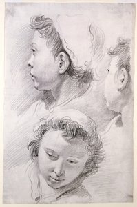 Trois études de la tête d