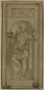 Niche Statue de David avec la tête de Goliath - Francesco Salviati