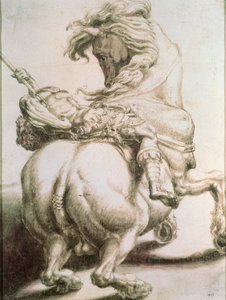 Cavalier transpercé par une lance, 16ème siècle