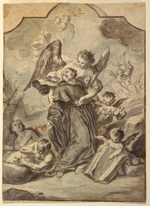 Vision du moine bénédictin saint - Francesco Saverio Mergolo