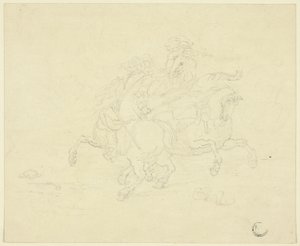 Escarmouche entre deux cavaliers - Francesco Simonini
