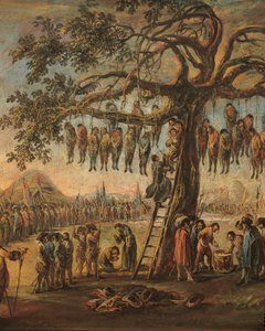 Les Misères de la guerre : les pendus (détail) - Francesco Simonini