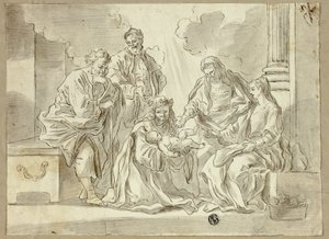 La Sainte Famille avec les Saints