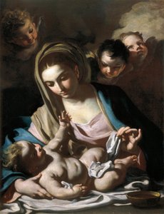 Madone et enfant - Francesco Solimena