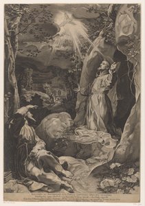 Saint François reçoit les stigmates - Francesco Villamena