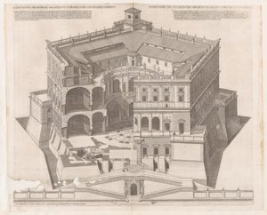 Speculum Romanae Magnificentiae: Palais Farnèse, 16ème siècle - Francesco Villamena