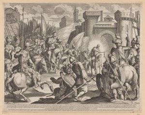 Conquête de Coimbra par Ferdinand Ier de León - Francesco Villamena