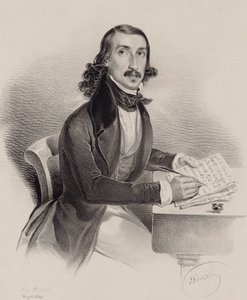 Portrait du chanteur et compositeur Giacinto Marras 1810-1883, 1840 - Francesco Wenzel