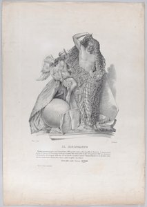 Prince Raimondo di Sangro se dégageant du filet des soucis mondains, vers 1840-50 - Francesco Wenzel