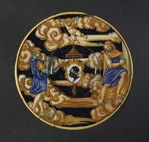 Assiette avec les armoiries de la famille Pucci, 1532 - Francesco Xanto Avelli