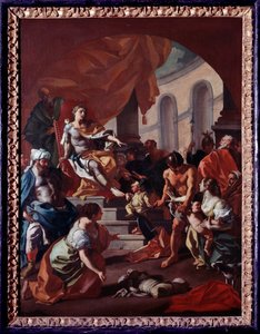 Jugement de Salomon Peinture de Francesco de Mura (1696-1782) Museo dell