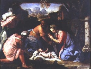 Adoration des bergers, c.1525 - Francesco de Rossi Salviati Cecchino